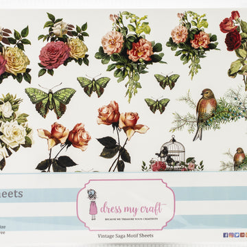 Dress My Craft Image Sheet 240gsm A4 2/Pkg - Vintage Saga