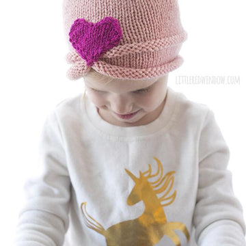 Gathered Heart Hat
