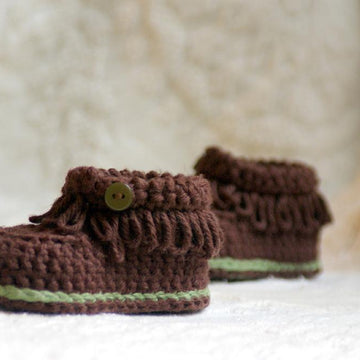 Fringe baby boot booties