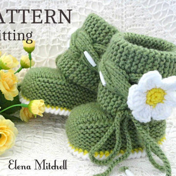 Pattern Knitted Baby Booties Phillip