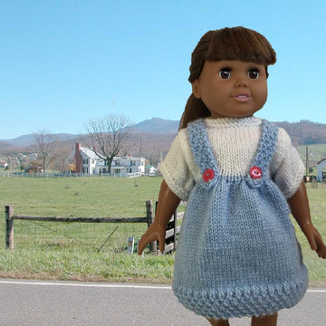 Days of the Week Dresses, Book 2 - Knitting Patterns fit American Girl and other 18-Inch Dolls