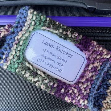 Luggage Tag -- a loom knit pattern