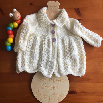 Margaret Matinee Jacket Baby Set Knitting Pattern birth-6 months approx