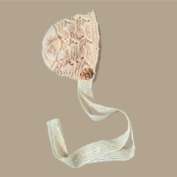Zig Zag Lace Baby Bonnet