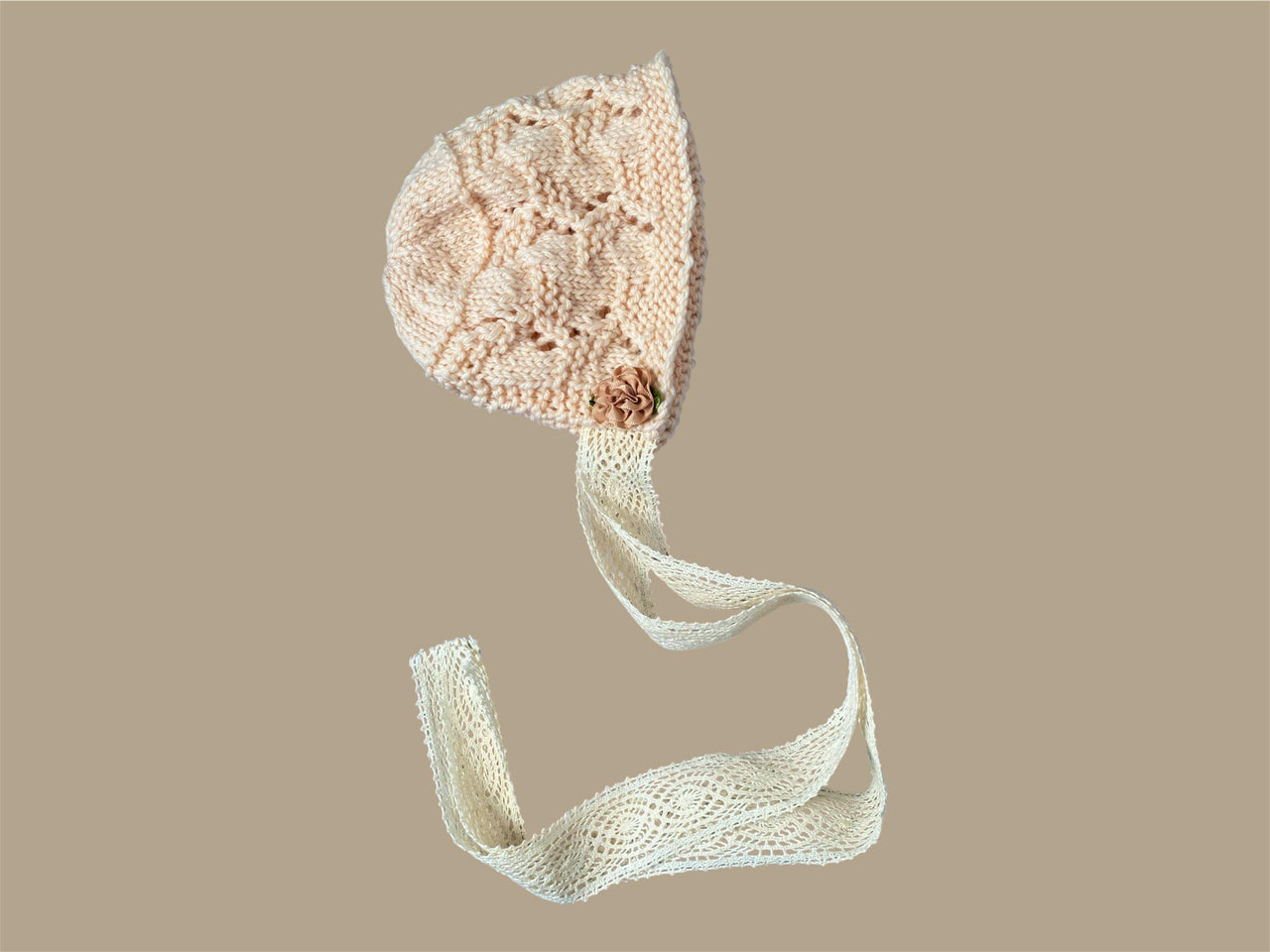 Zig Zag Lace Baby Bonnet