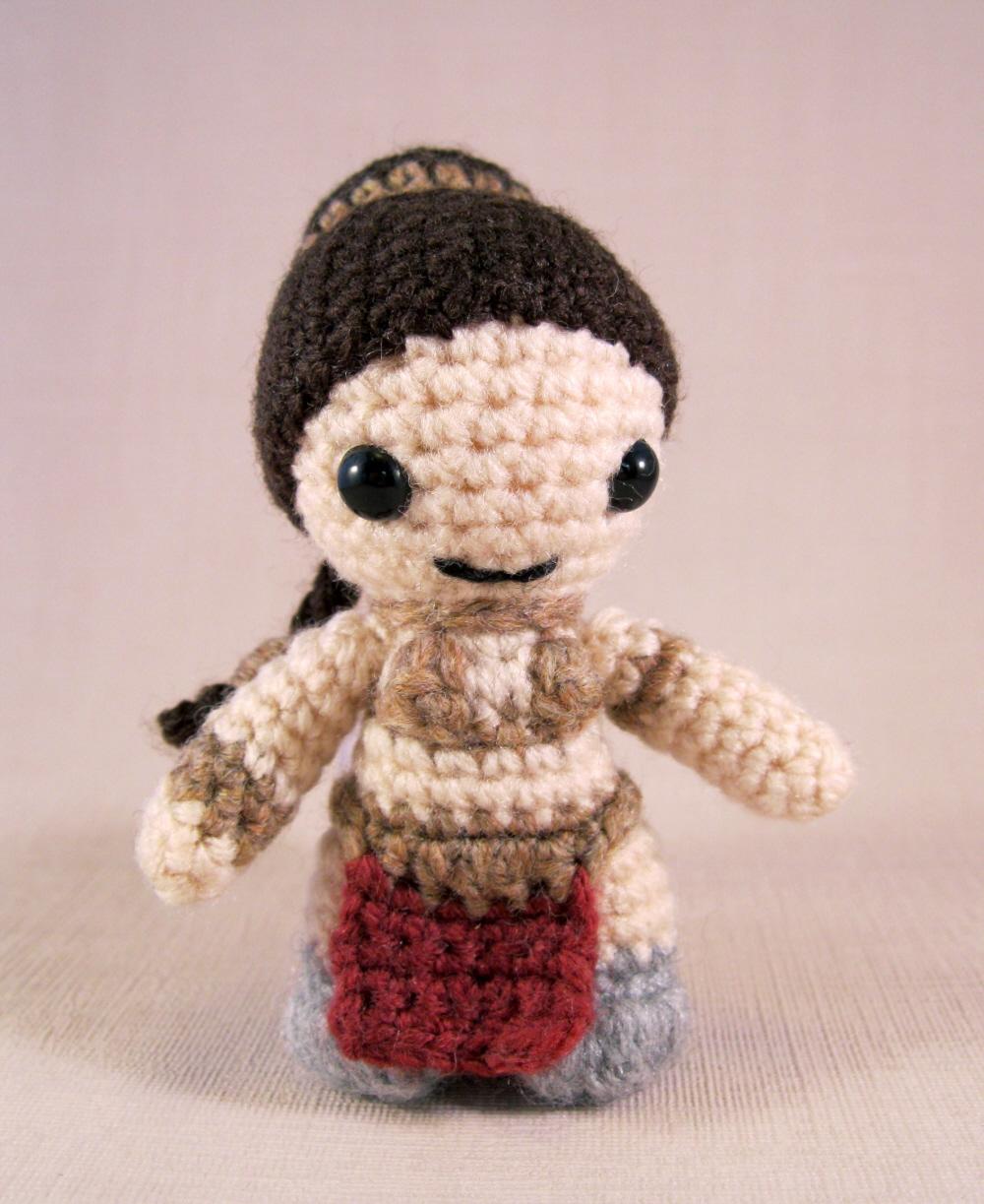 Leia, Jabba Slayer - Mini Star Wars Amigurumi