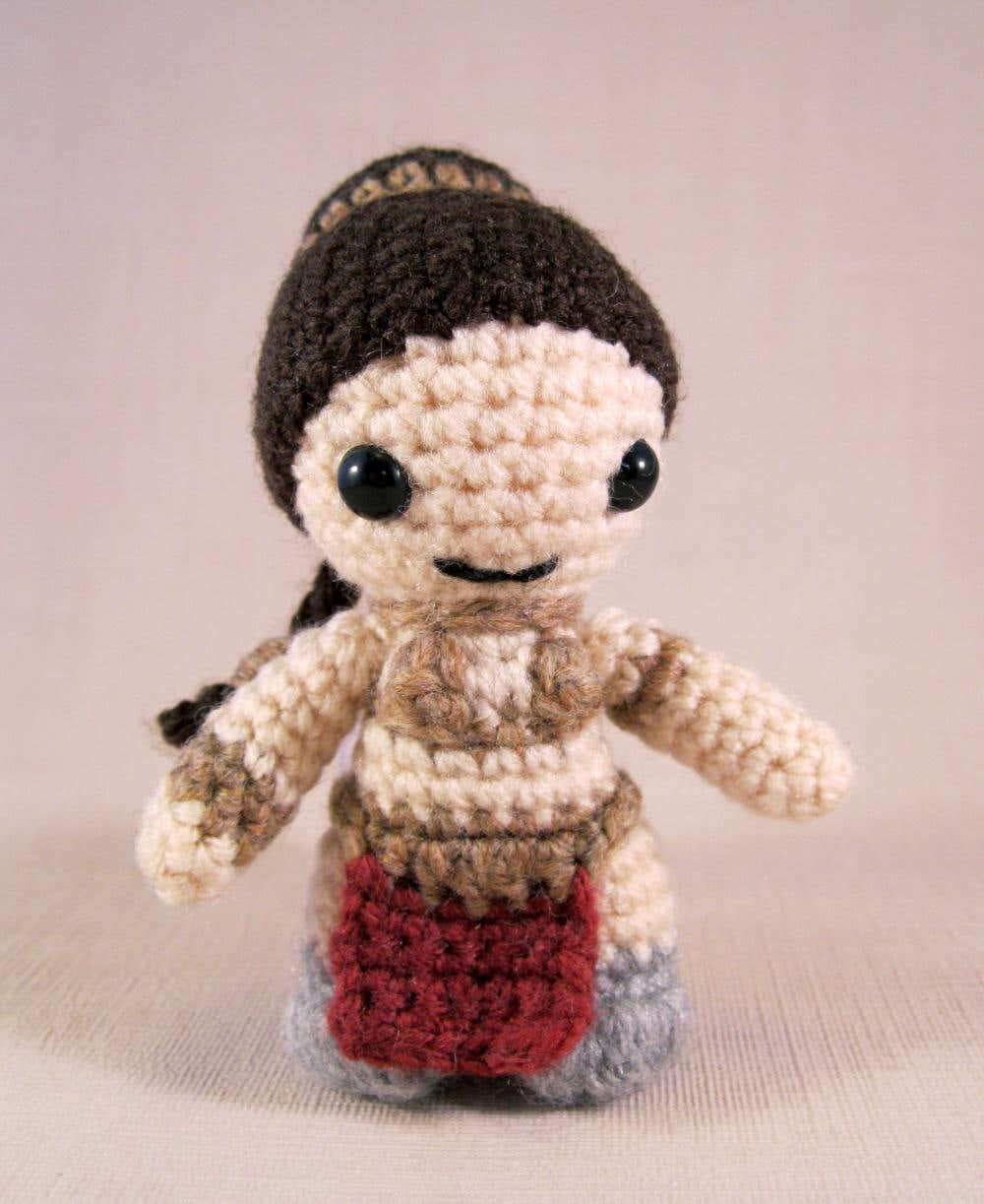 Leia, Jabba Slayer - Mini Star Wars Amigurumi