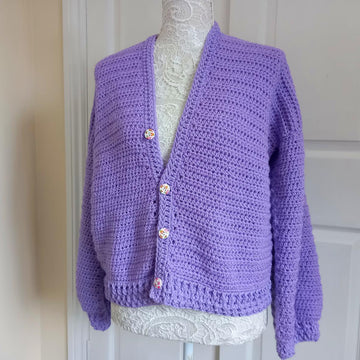 Crochet Sweet Lilac Cardigan Pattern