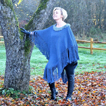 Blue Wings Poncho