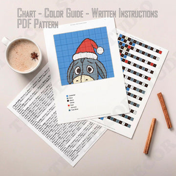 Santa Hat Donkey C2C Crochet Blanket Pattern