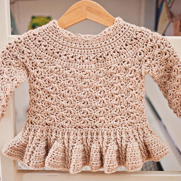 Soft Wool Peplum Cardigan