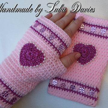 TO MY LOVE fingerless mittens