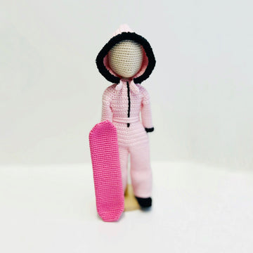 Amigurumi snowboard outfit doll outfit, crochet doll clothes