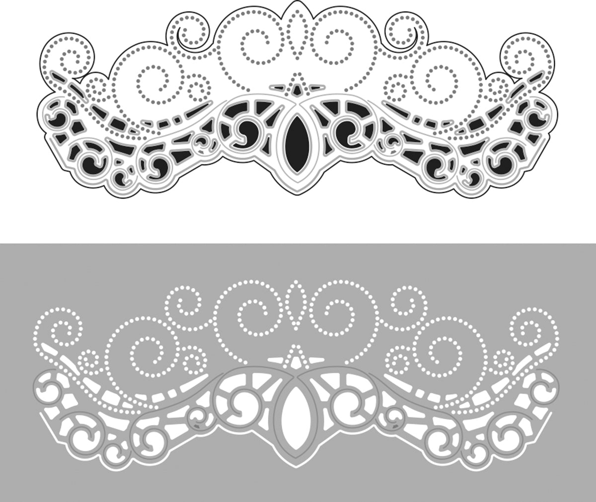 Paper Rose Dies - Ornate Border