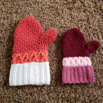 Diamond Trio Mittens