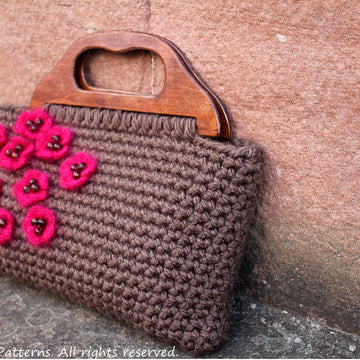 Cherry crochet purse