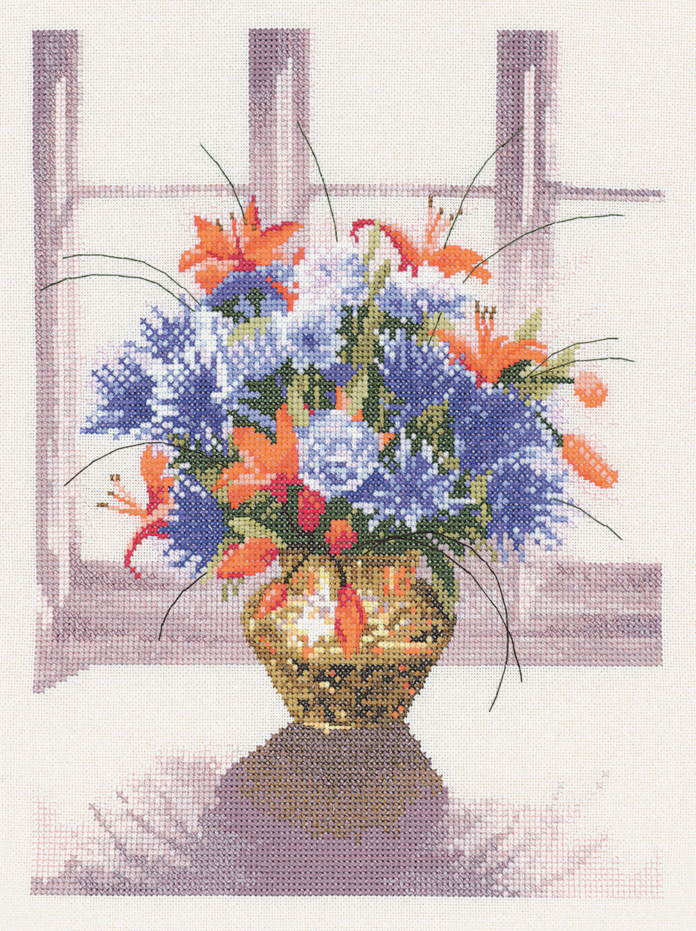 Heritage Brass Vase Counted Cross Stitch Kit