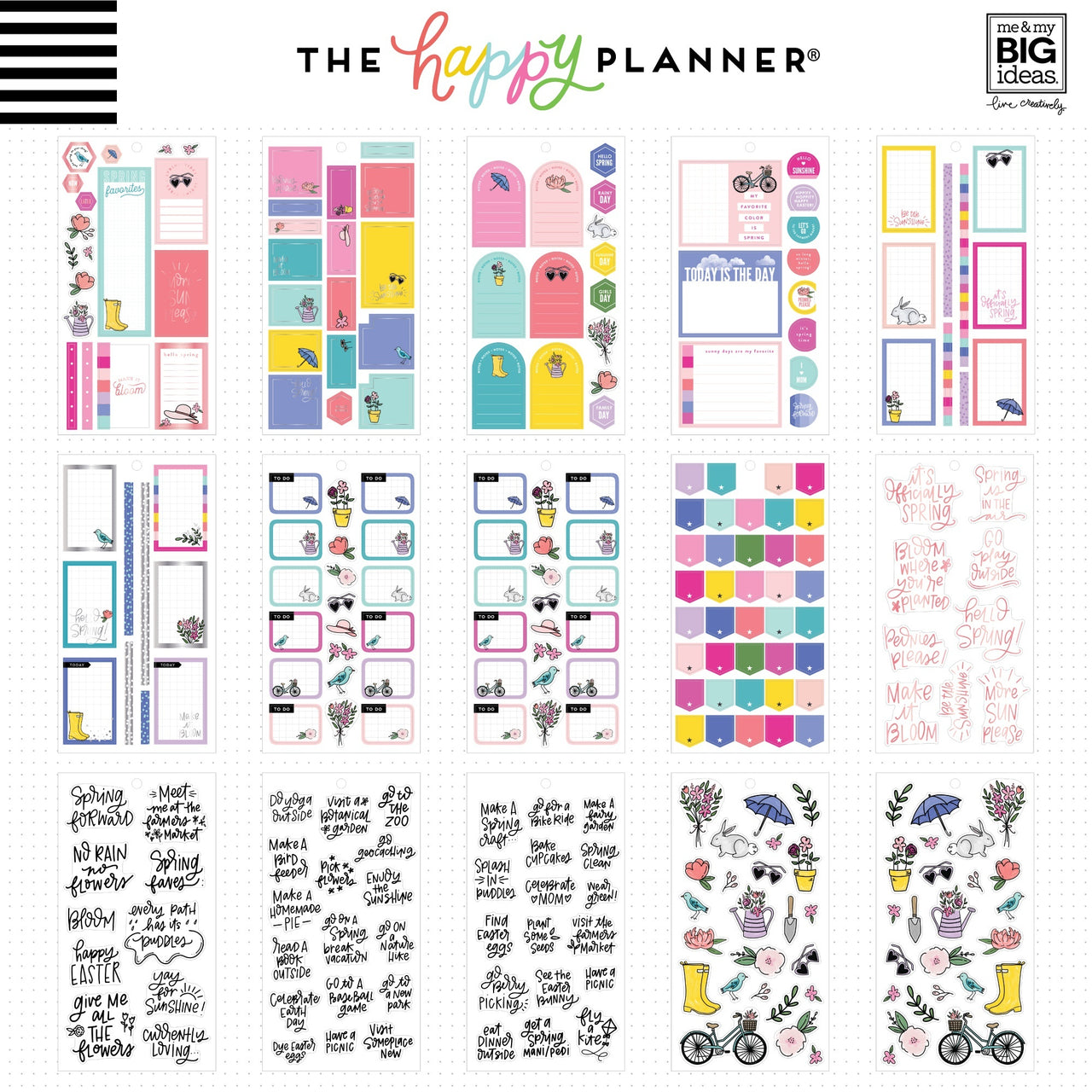 Happy Planner Sticker Value Pack - Spring, 736/Pkg