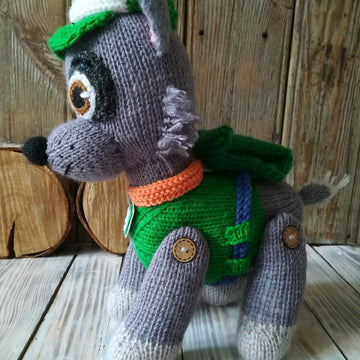 Knitted Rocky from ‘’Paw Patrol’’