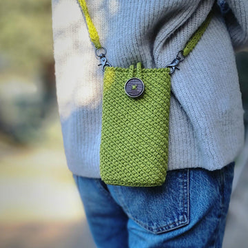 Mobile phone crossbody shoulder bag crochet pattern T13