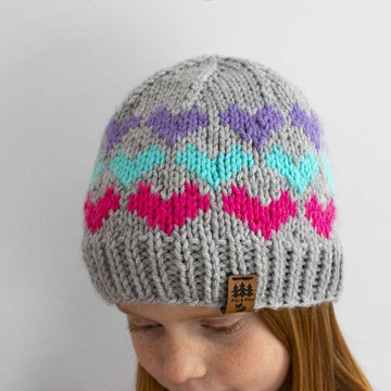 Colorful Hearts Beanie Hat Baby Children Women Men Toque Valentine's Day