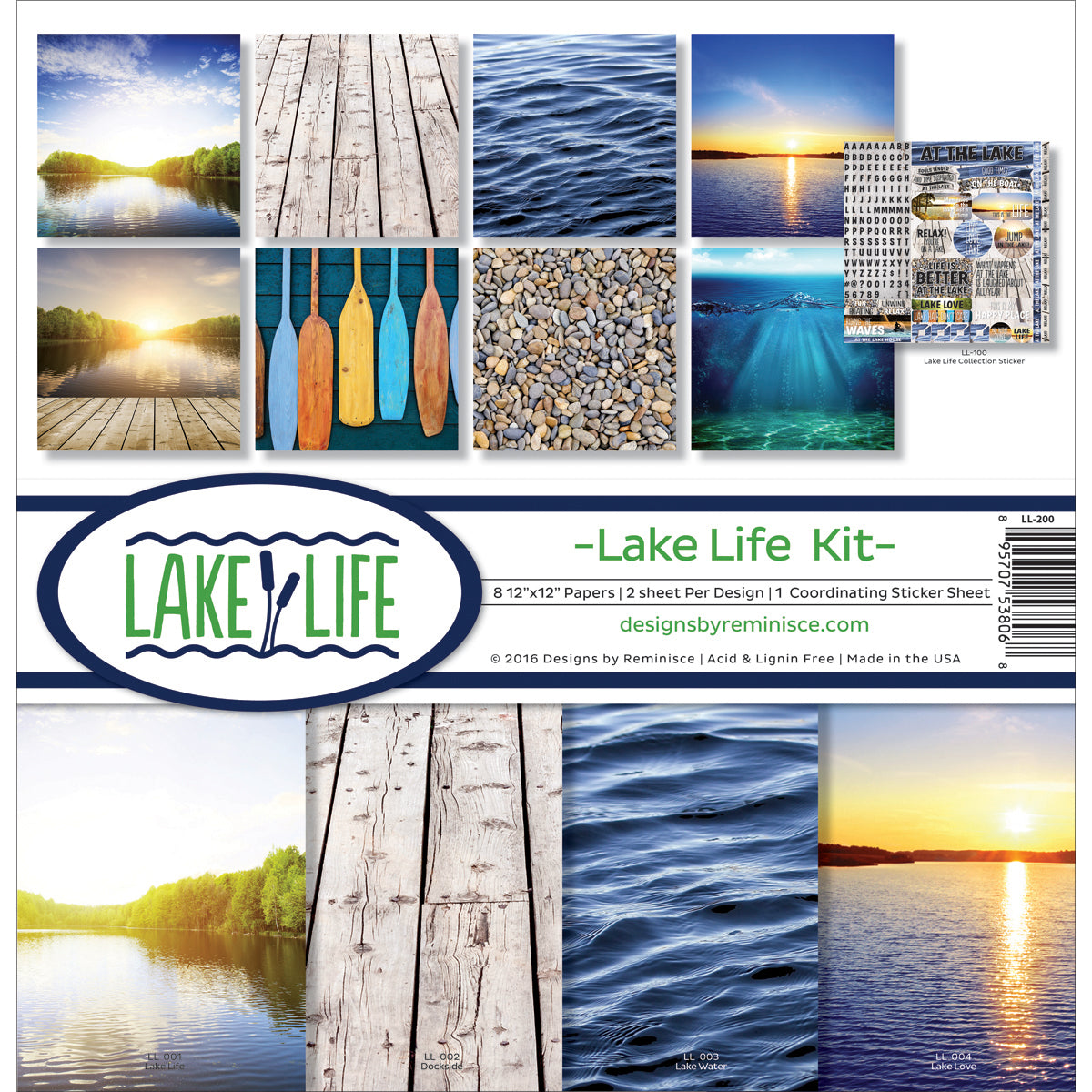 Reminisce Collection Kit 12"X12" - Lake Life