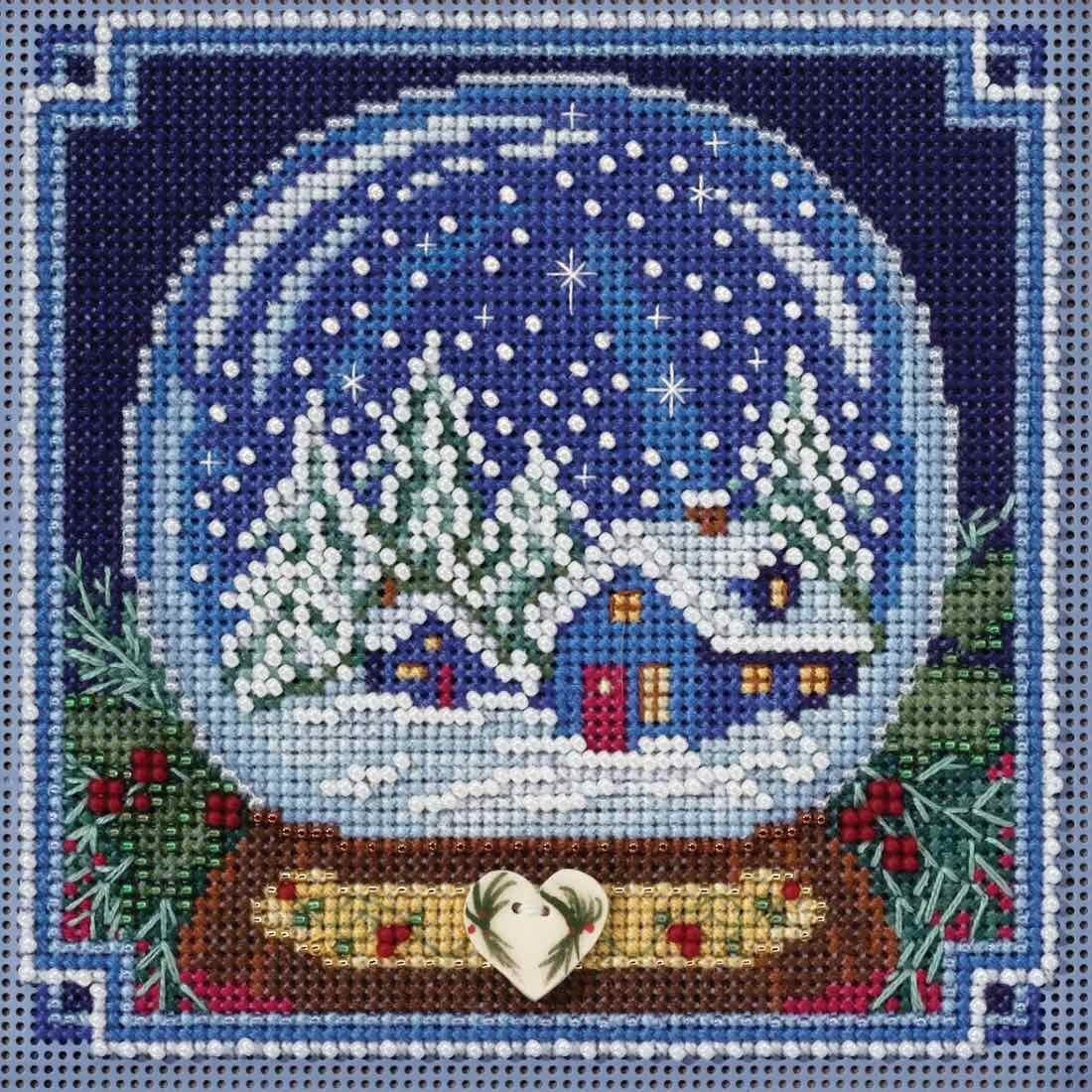 Mill Hill Snow Globe Cross Stitch Kit - 5in x 5in