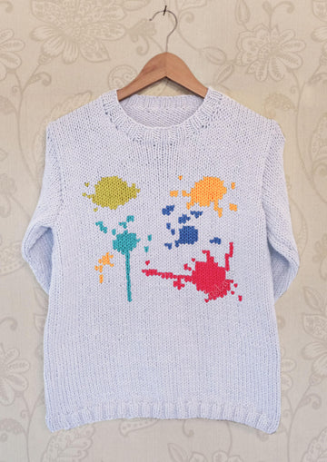 Intarsia - Blood/Paint Splatters Chart - Adults Sweater