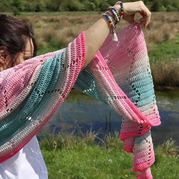 Scenic Route Crescent Shawl