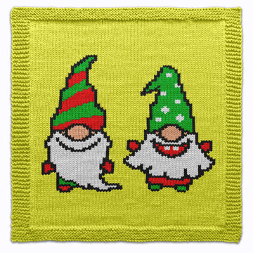Christmas Gnomes Square Knitting Pattern