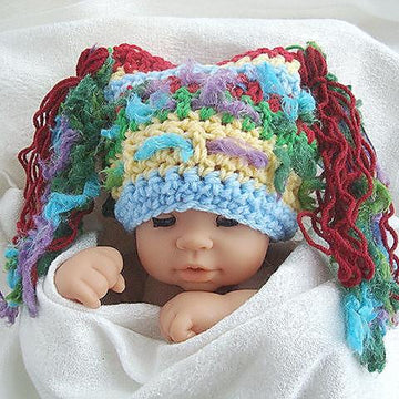 357, RAINBOW MAGIC LONG TASSEL JESTER HAT