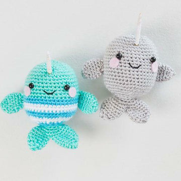 Ned & Norman Crochet Narwhal in Red Heart Amigurumi - LM6287 - Downloadable PDF