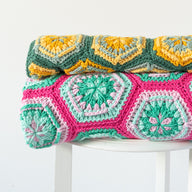 Flower Hexagon Baby Blanket in Yarn and Colors Epic - YAC100147 - Downloadable PDF