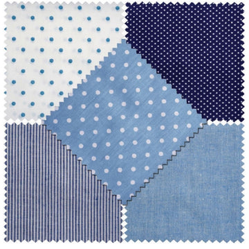 Trimits Cotton Linen Fat Quarter Bundle - Blue