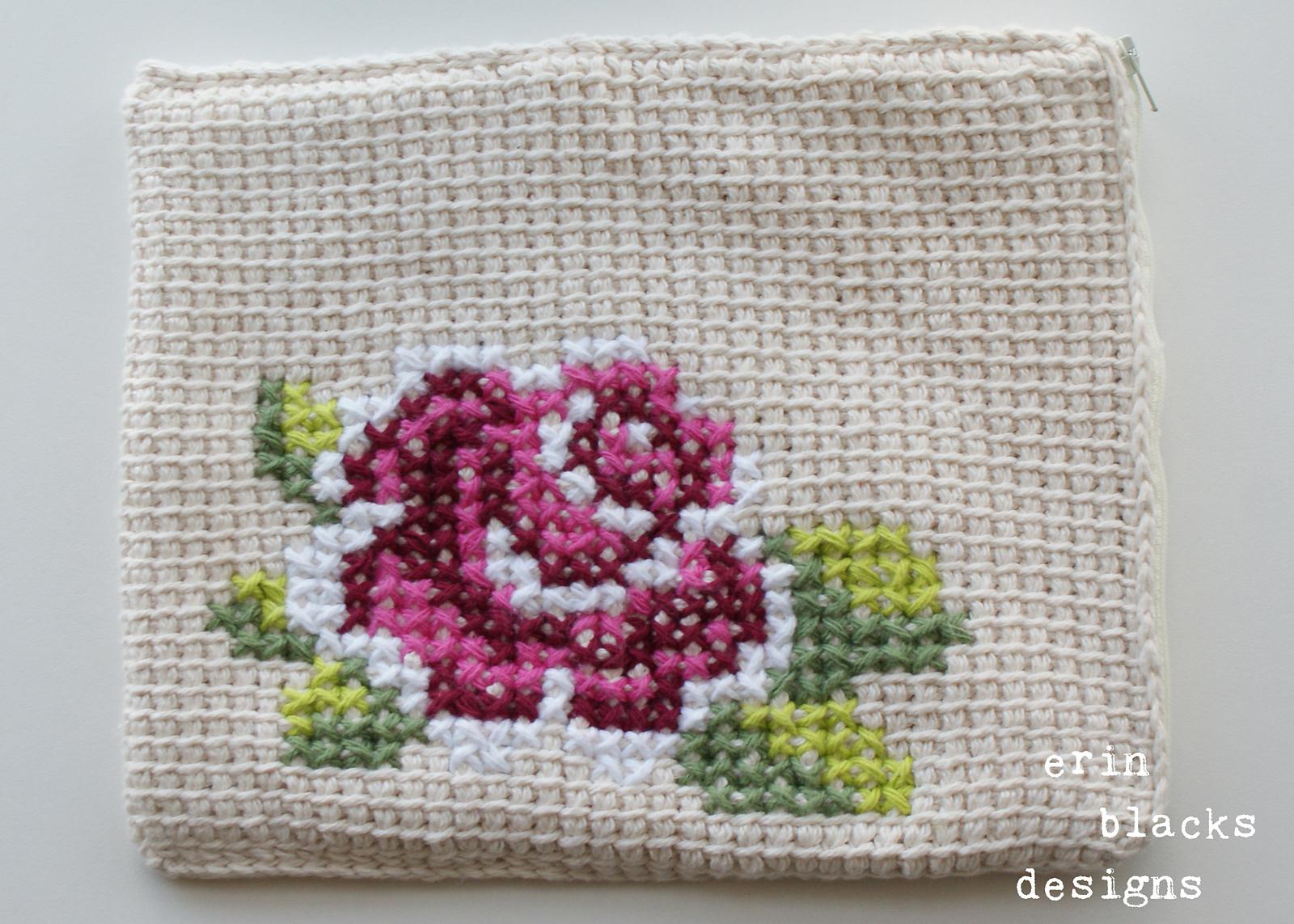 Cotton Rose Bloom Tablet Case (8.5" x 10") (tunisian001)