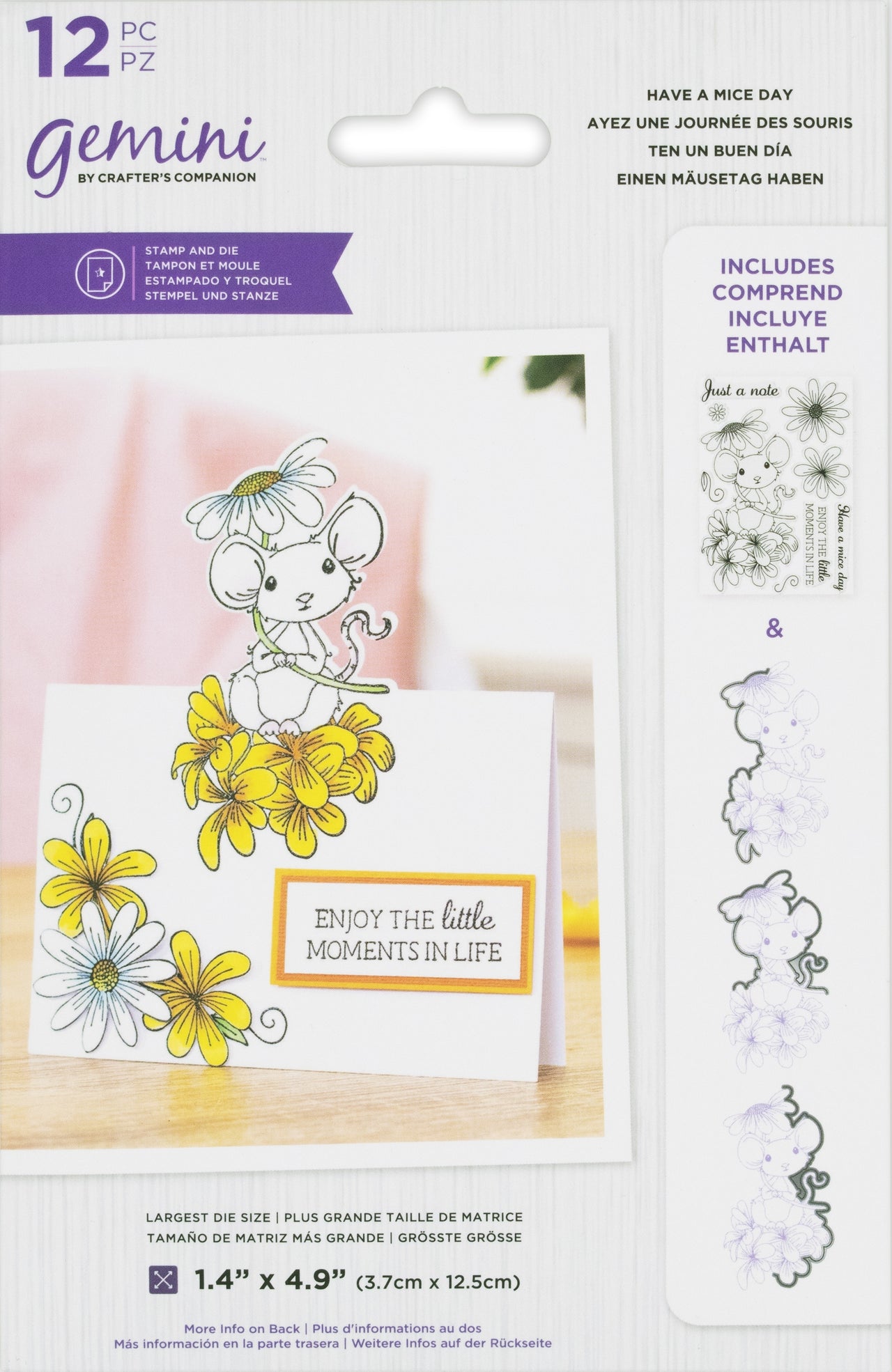 Crafter's Companion Gemini Stamps & Dies - Have A Mice Day
