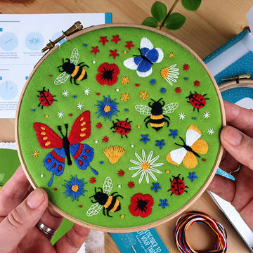 Oh Sew Bootiful Butterflies and Bees Printed Embroidery Kit