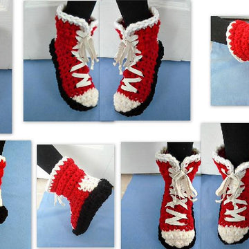922- Red Crochet Sneakers