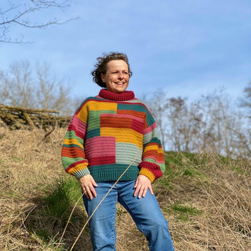Fluffy Day Colour Block Sweater