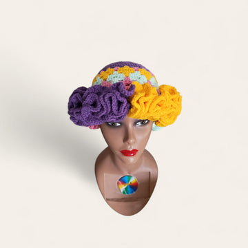 Granny Diamond Ruffle Hat