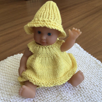 8" Baby Doll knitted outfit