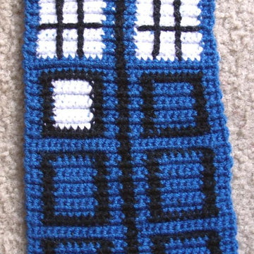 Whovian Phrase TARDIS Scarf. DELUXE PACK