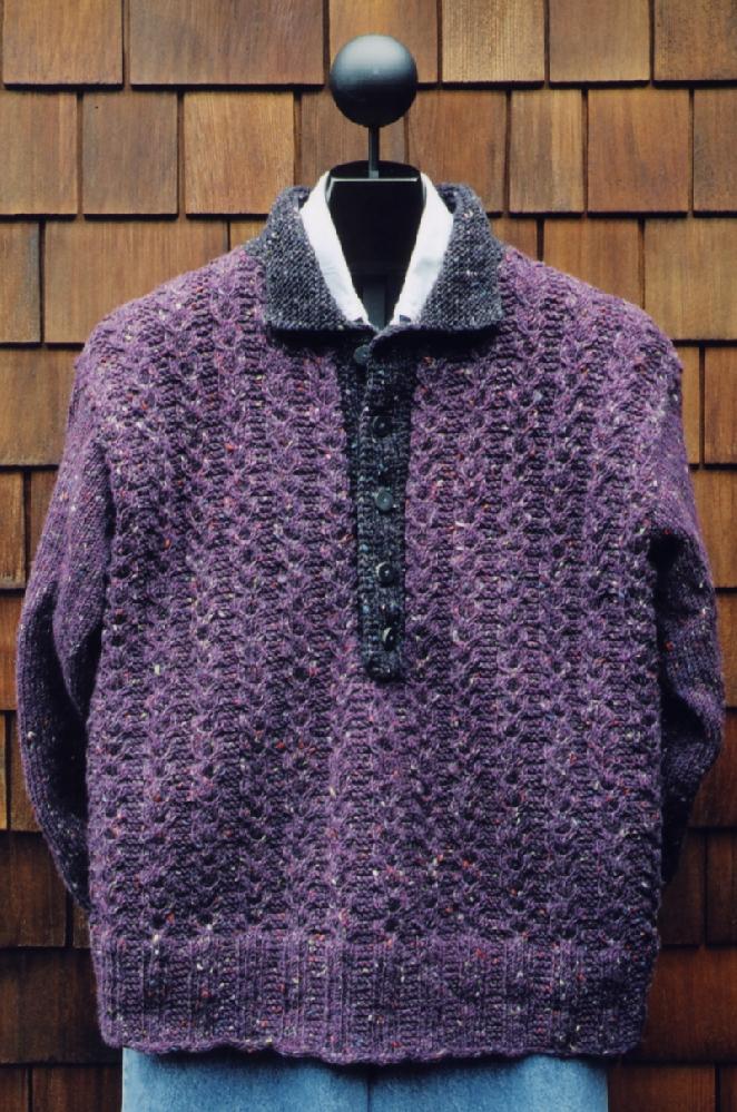 MS 139 Cabled Placket Pullover