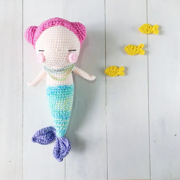 Mio the sleeping mermaid amigurumi crochet pattern by amigurumei