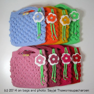 Bobble Bag Crochet Pattern in 2 Sizes