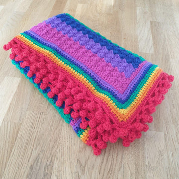Bright and Bold Rainbow Blanket