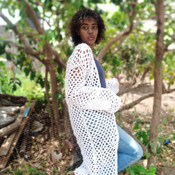Duster mesh cardigan