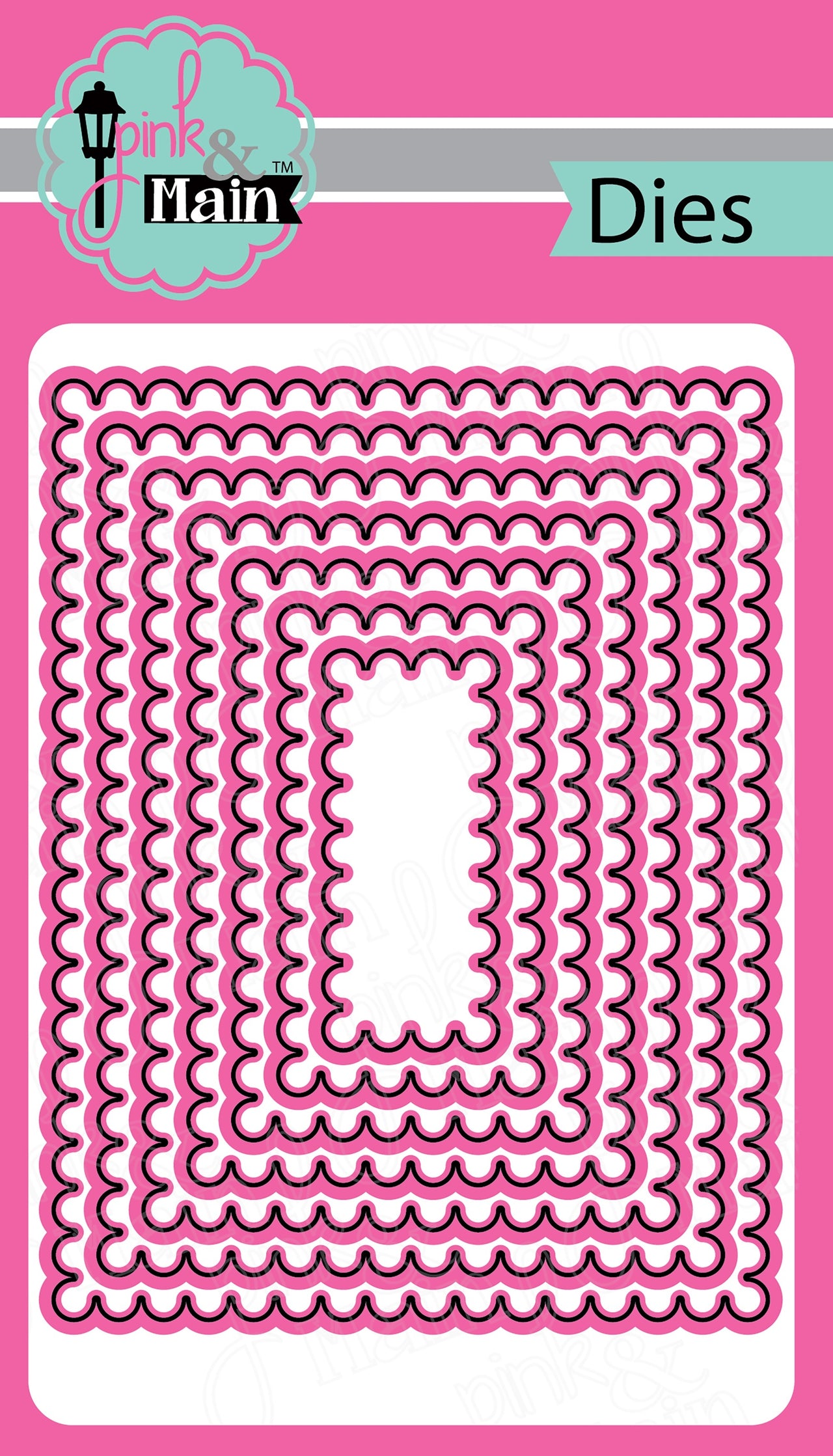 Pink & Main Dies - Scallop Rectangles 2.5" To 5.25"