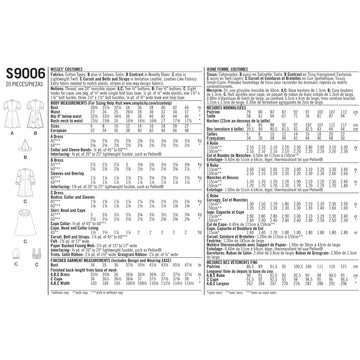 Simplicity S9006 Misses Halloween Costumes - Sewing Pattern