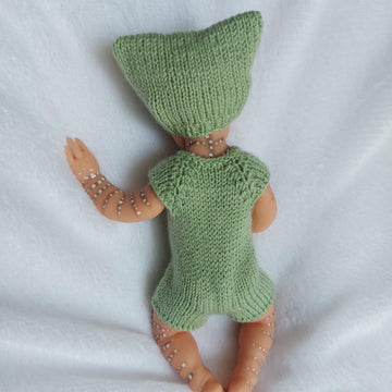 Baby Doll Bodysuit and Hat for 9 Inch Dolls